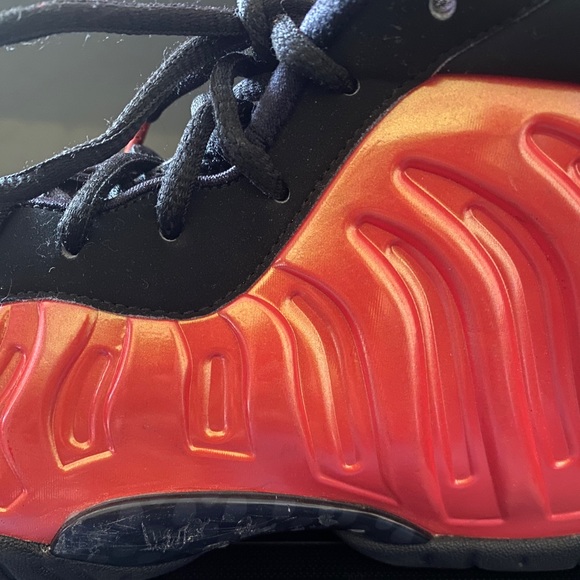 NIKE Air FOAMPOSITE ONE GS ‘Habanero Red’ YOUTH Sneakers Size 7 (644791-603) - Picture 8 of 9